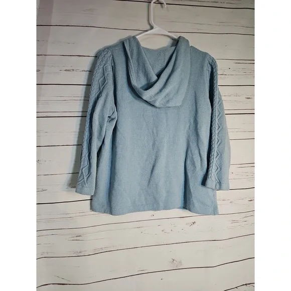 St. John 2 Piece Set Pants And Jacket Women Blue Color Full Zip Wide Leg Size S - Picture 3 of 13